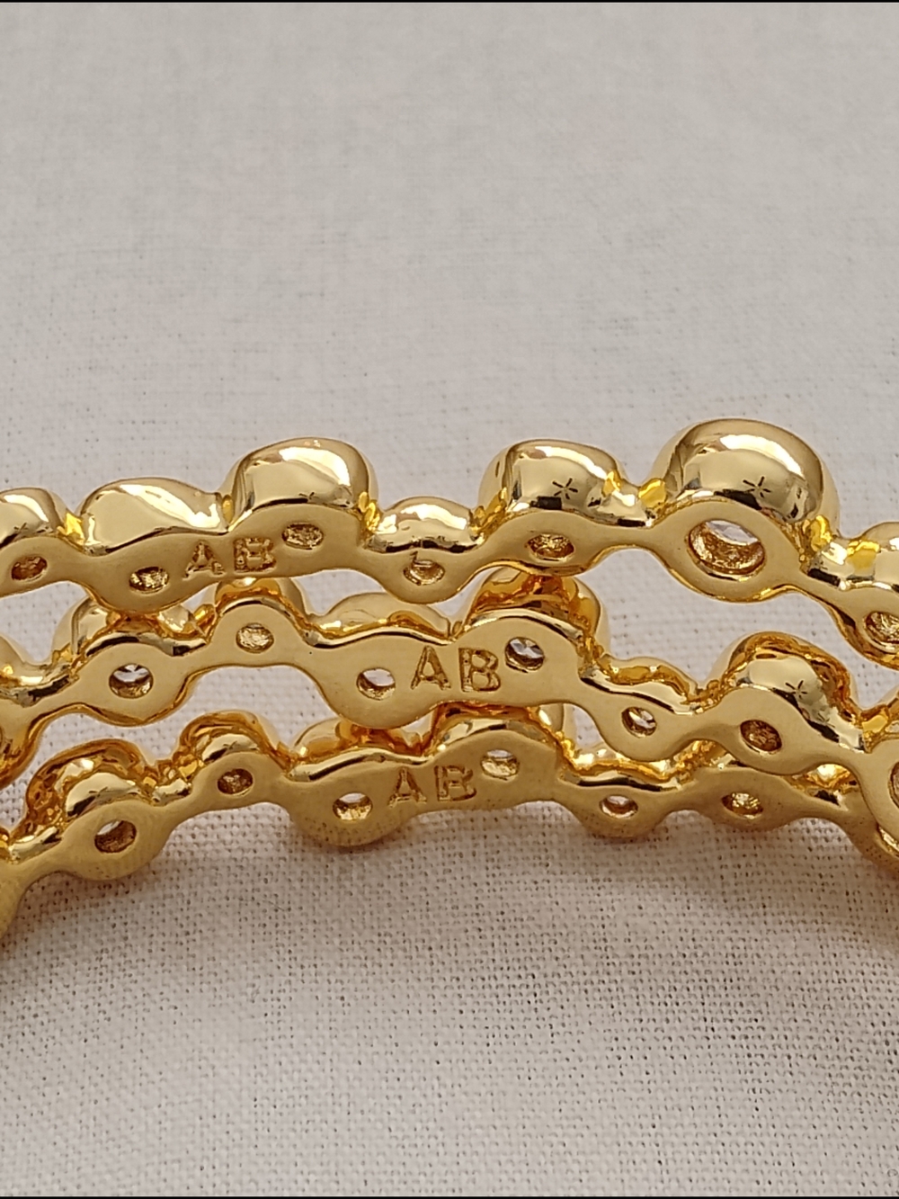 *Set of 3* Alexis Bittar Asterales Gold Skinny Cuff Bracelet - Picture 5 of 5